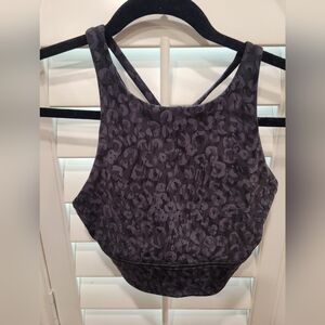Lululemon Energy High-Neck Longline Back Cheetah Print Bra
